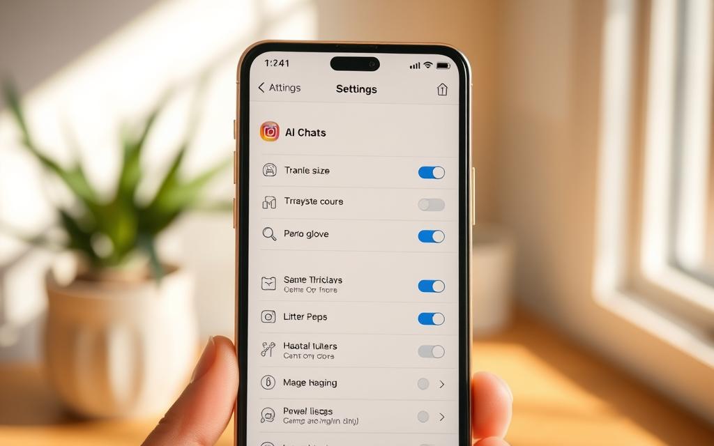 Instagram AI chat settings