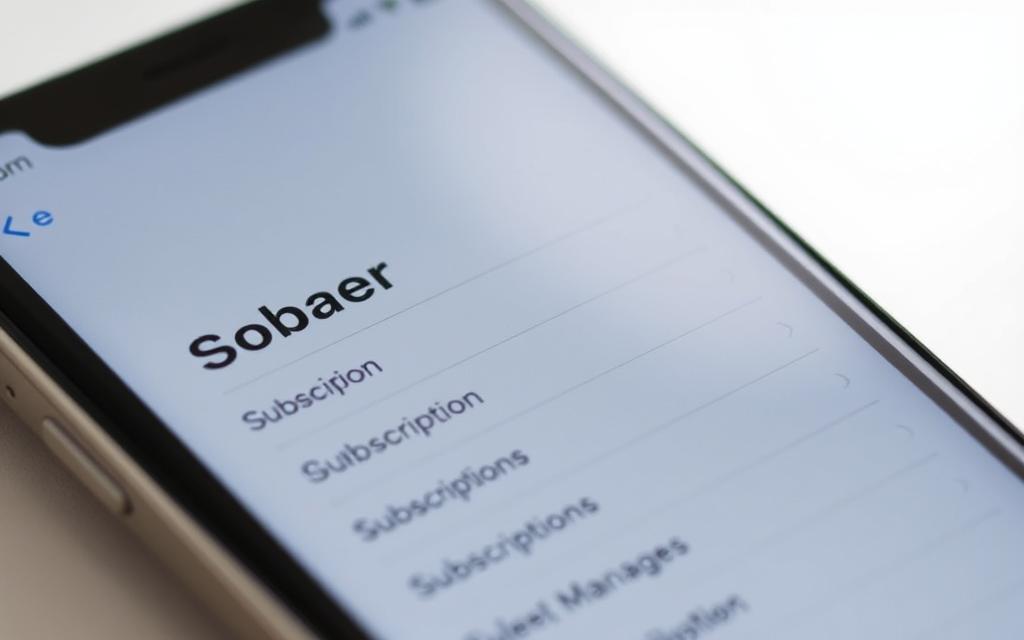 iPhone subscription settings